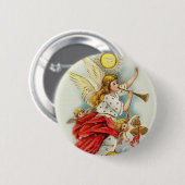 Weihnachtswünsche Engel Button (Vorne & Hinten)