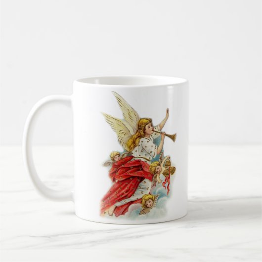 Weihnachtswünsche Engel Kaffeetasse (Links)