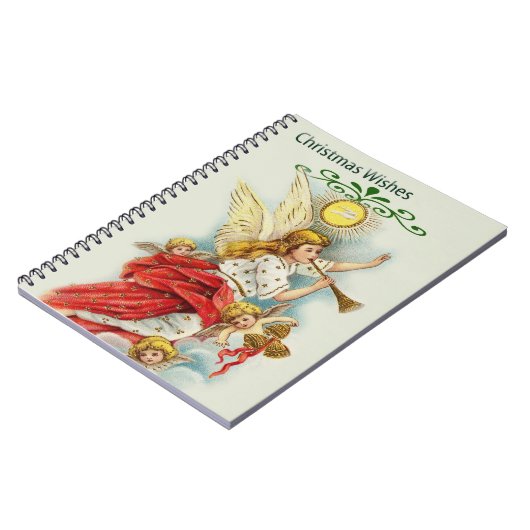 Weihnachtswünsche Engel Notizblock (Linke Seite)