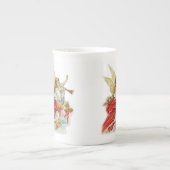 Weihnachtswünsche Engel Porzellantasse (Vorderseite)