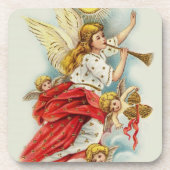 Weihnachtswünsche Engel Untersetzer (Vorderseite)