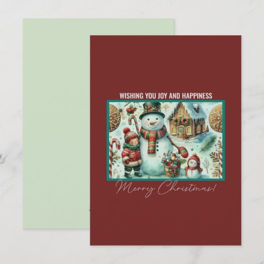 Weihnachtswünsche Feiertagskarte (Vorne/Hinten)