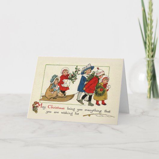 Weihnachtswünsche Feiertagskarte (Vorderseite)