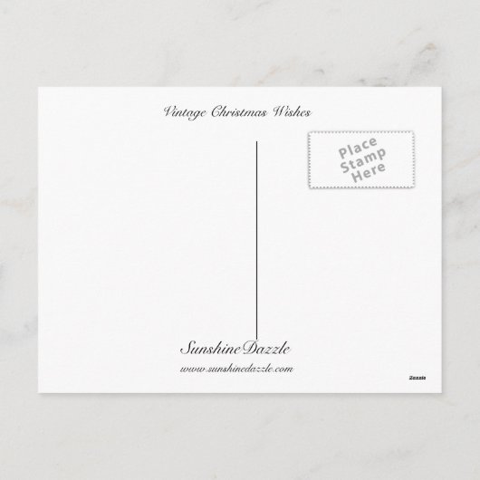 Weihnachtswünsche Feiertagspostkarte (Rückseite)