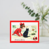 Weihnachtswünsche Feiertagspostkarte (Stehend Vorderseite)
