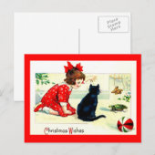 Weihnachtswünsche Feiertagspostkarte (Vorne/Hinten)