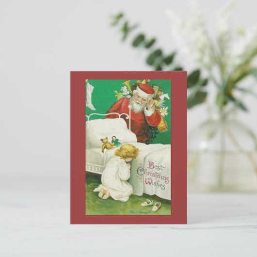 Weihnachtswünsche Feiertagspostkarte (Stehend Vorderseite)