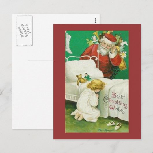 Weihnachtswünsche Feiertagspostkarte (Vorne/Hinten)