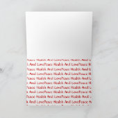 Weihnachtswünsche für alle feiertagskarte (Innenseite)