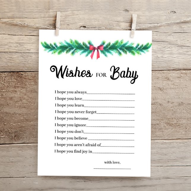 Weihnachtswünsche für Baby Showgame Card (Von Creator hochgeladen)