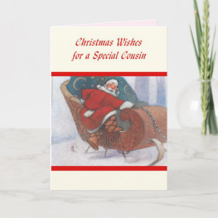 Weihnachtswünsche für einen besonderen Cousin Feiertagskarte