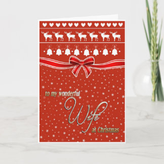 Weihnachtswünsche für meine wunderbare Ehefrau Feiertagskarte