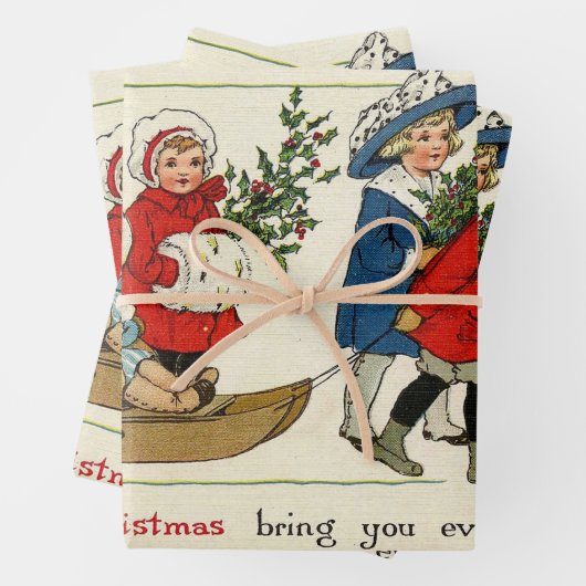 Weihnachtswünsche Geschenkpapier Set (Beispiel)