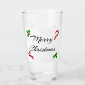 Weihnachtswünsche Glastumbler Glas (Rückseite)