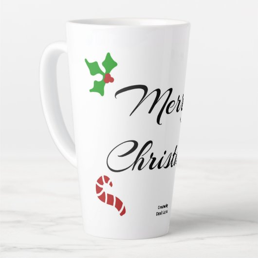 Weihnachtswünsche Große Latte-Macchiato-Tasse Milchtasse (Linke Ecke)