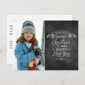 Weihnachtswünsche im Chalkboard Feiertagspostkarte (Vorne/Hinten)