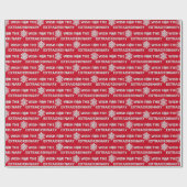 Weihnachtswünsche in Rot Geschenkpapier (Flach)