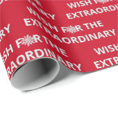 Weihnachtswünsche in Rot Geschenkpapier (Rolleneckpunkt)