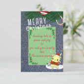 Weihnachtswünsche Karte (Stehend Vorderseite)