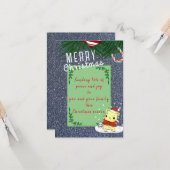 Weihnachtswünsche Karte (Vorderseite/Rückseite Beispiel)