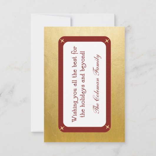 Weihnachtswünsche - Karte (Rückseite)