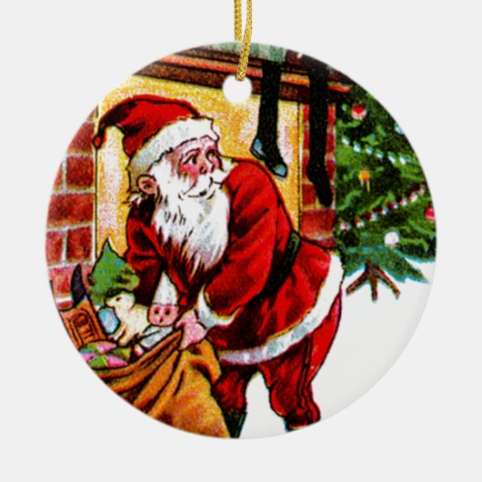 Weihnachtswünsche Keramik Ornament (Vorne)