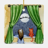 Weihnachtswünsche Keramikornament (Rückseite)