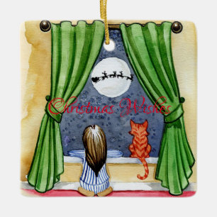 Weihnachtswünsche Keramikornament