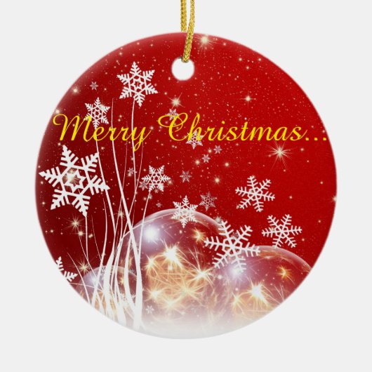 Weihnachtswünsche Keramikornament (Vorne)