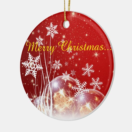 Weihnachtswünsche Keramikornament (Links)