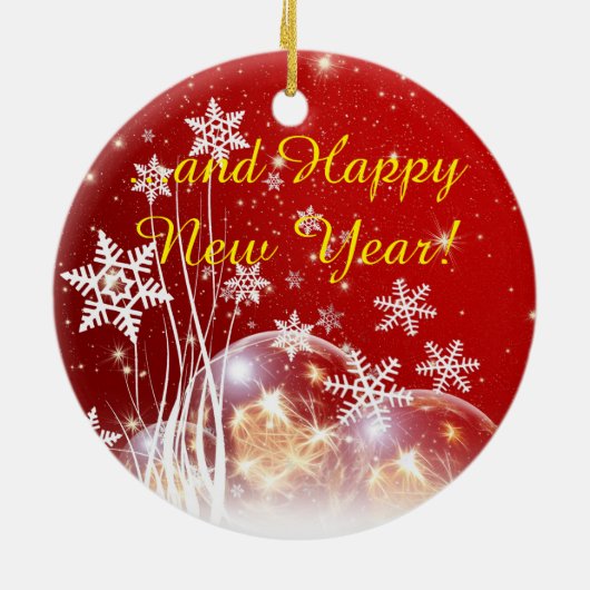 Weihnachtswünsche Keramikornament (Hinten)