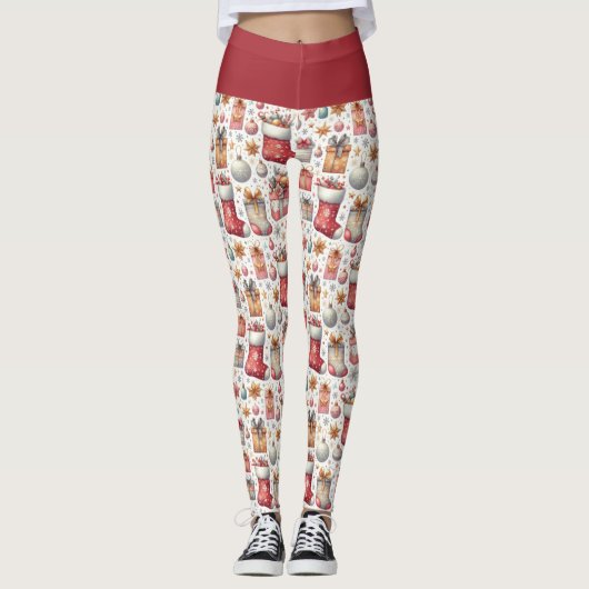 Weihnachtswünsche Leggings (Vorderseite)