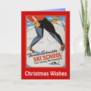 Weihnachtswünsche, Les Ski School Feiertagskarte