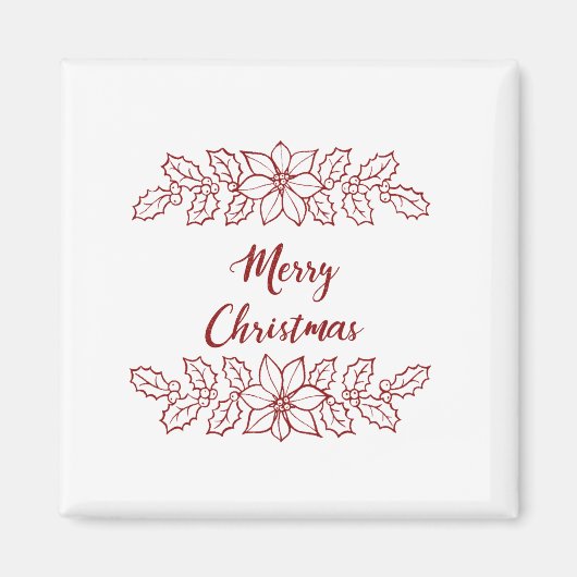 Weihnachtswünsche Magnet (Vorne)