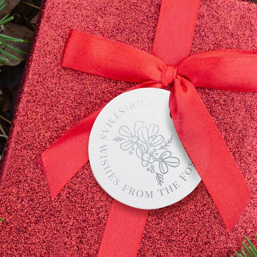 Weihnachtswünsche Mistletofolien zeichnend Gewohnh Geschenkanhänger