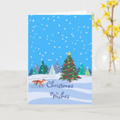 Weihnachtswünsche mit Fox.und Weihnachtsbaum Karte (Gelbe Blume)