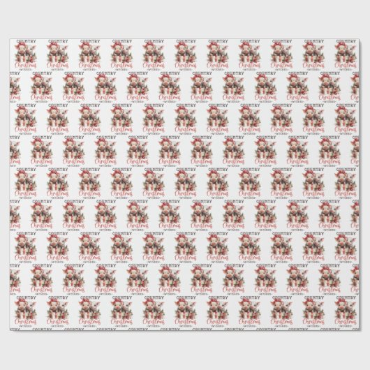 Weihnachtswünsche mit zwei Ferkeln Geschenkpapier (Flach)