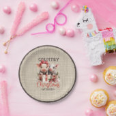 Weihnachtswünsche mit zwei Ferkeln Pappteller (Party)