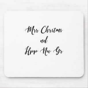 Weihnachtswünsche ohne Vokale Mousepad