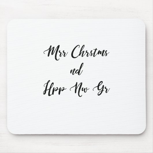 Weihnachtswünsche ohne Vokale Mousepad (Vorne)