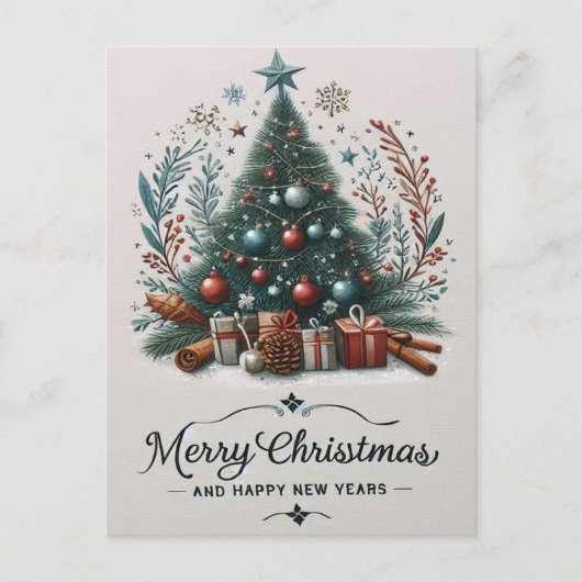 Weihnachtswünsche Postkarte (Vorderseite)