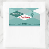 Weihnachtswünsche Rechteckiger Aufkleber (Tasche)