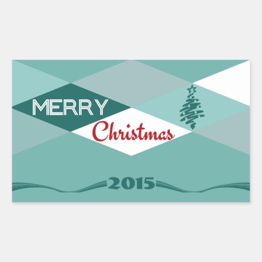 Weihnachtswünsche Rechteckiger Aufkleber (Vorderseite)