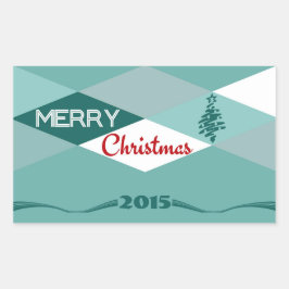Weihnachtswünsche Rechteckiger Aufkleber