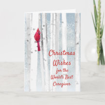 Weihnachtswünsche Roter Kardinal für Betreuer