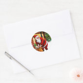 Weihnachtswünsche Runder Aufkleber (Umschlag)
