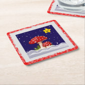 Weihnachtswünsche, Schneetage Rechteckiger Pappuntersetzer (angewinkelt)