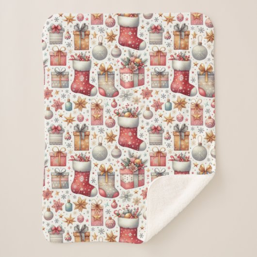 Weihnachtswünsche Sherpadecke (Vorderseite)