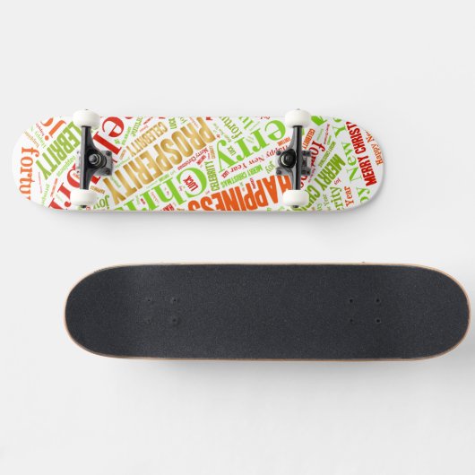 Weihnachtswünsche Skateboard (Horizontal)