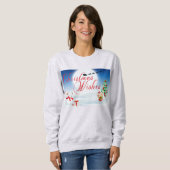 Weihnachtswünsche Sweatshirt (Vorne ganz)